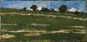 constant troyon Hillside with Rocky Outcrops oil painting artist